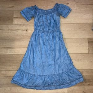 CHAMBRAY MIDI DRESS